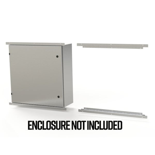 Flush Mount Frame, 2.10 in. H x 33 in. W x 1.08 in. L, 316 Stainless Steel
